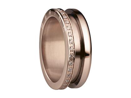 Bering Arctic Symphony Außenring schmal Zirkonia einseitig Edelstahl IP Rosé – Ringe Ring mit Besatz aus Edelstahl, IP beschichtet und und .