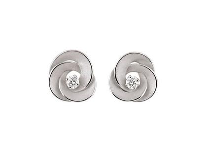 Cammilli Firenze Desert Rose Ohrstecker White Ice Gold mit Brillanten 0,200ct – Ohrschmuck Ohrstecker aus 750 Weißgold.