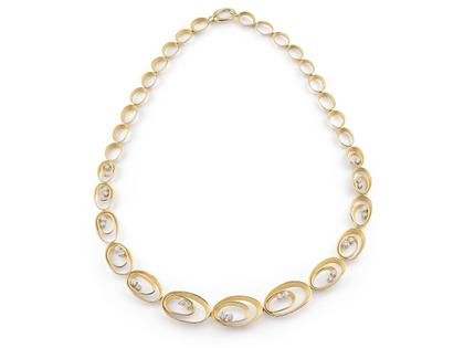 Cammilli Firenze Dune Overture Collier Yellow Sunrise Gold 42cm mit Brillanten 1,29ct – Halsschmuck Collier in gelbgold und aus 750 Gelbgold.