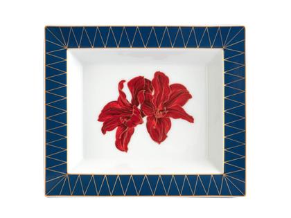 Meissen Vide-Poche mittel "Amaryllis" weißes Meissener Porzellan 16x13cm – Porzellanwaren Porzellandekoration in weiß und aus Porzellan und vergoldet.