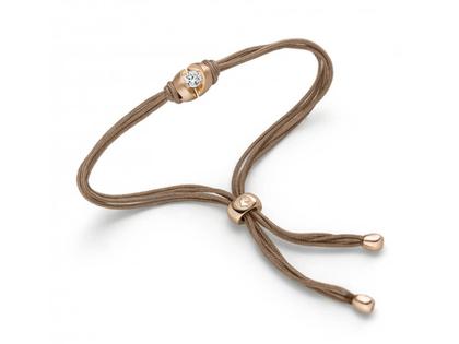 Schaffrath Colortaire Armband Roségold mit Brillant 0,12 Cashmere – Armschmuck Armband in beige und aus 750 Rotgold.