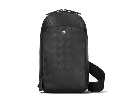 Lederwaren Leder Tasche in schwarz und aus Leder und Metall.