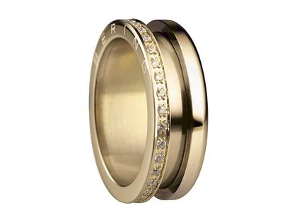 Bering Arctic Symphony Außenring schmal Zirkonia einseitig Edelstahl IP Gelb – Ringe Ring mit Besatz aus Edelstahl, IP beschichtet und und .