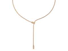Fope Aria  Y-Collier Roségold längenverstellbar mit 1 Brillant 0,010ct – Halsschmuck Collier aus 750 Rotgold.