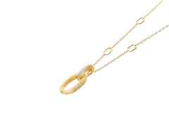 Nanis Libera Kette mit Anhänger Gelbgold klein – Halsschmuck Collier aus 750 Gelbgold. – Ansicht 3