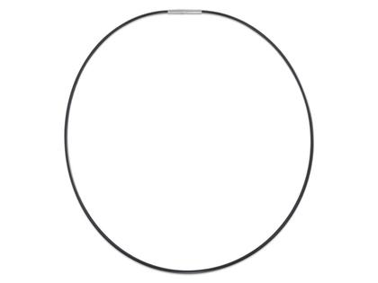 TeNo Nero Collier aus schwarzem Kautschuk 45cm – Herrenschmuck Collier aus Kautschuk, Leder und und .