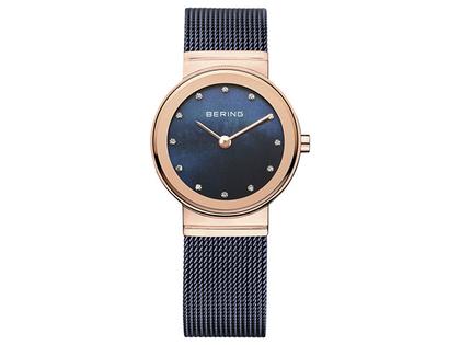 Bering 10126 Edelstahl Damenuhr – Damenuhren Uhr ohne Datum aus Edelstahl und vergoldet. Das Armband ist ein Edelstahlarmband. Der Zifferblatt ist ein Index.