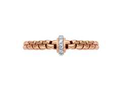 Fope Eka Flex'It   Armband breit Roségold 1 Ronde mit Brillanten 2,20ct M flexibel – Armschmuck Armband aus 750 Rotgold, 750 Weißgold und und . – Ansicht 3