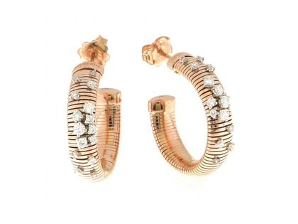 Chimento Stardust Creolen Roségold – Ohrschmuck Creolen aus 750 Rotgold, 750 Weißgold und und .