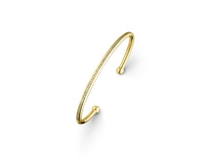 Henrich & Denzel Mikado Soft Armspange Gelbgold mit Brillanten – Armschmuck Armspange aus 750 Gelbgold.