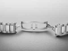 Oris Big Crown Pointer Date Automatik Edelstahl 40mm hellblaues Zifferblatt Metallband – Herrenuhren Uhr mit Datum aus Edelstahl. Das Gehäuse ist rund und silber. Das Edelstahlarmband ist silber. Das Zifferblatt ist arabisch und blau. – Ansicht 8
