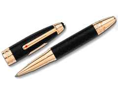Montblanc Around the World in 80 Days Solitaire LeGrand Rollerball dunkelgrau – Schreibgeräte Rollerball in grau und aus Holz, Edelharz, platiniert und vergoldet.