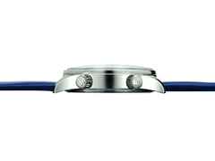 Sinn Spezialuhren 6033 B Frankfurter Finanzplatzuhr Limited Edition Automatik Edelstahl 34mm blaues Zifferblatt Metallband – Herrenuhren Uhr mit Datum aus Edelstahl. Das Gehäuse ist rund und silber. Das Edelstahlarmband ist silber. Das Zifferblatt ist arabisch Index und blau. – Ansicht 4
