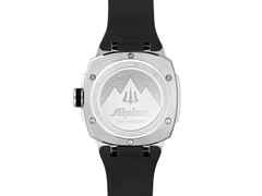 Alpina Seastrong Diver Extreme Automatik Edelstahl 39mm schwarzes Zifferblatt schwarzes Kautschukband – Herrenuhren Uhr mit Datum aus Edelstahl, Kautschuk und Titan. Das Gehäuse ist rund und silber. Das Kautschuk / Kunststoff / Silikon Armband ist schwarz. Das Zifferblatt ist ein Index in schwarz. – Ansicht 3
