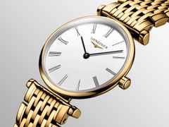 Longines La Grande Classique Quarz Edelstahl Gelbgold-PVD 24mm weißes Zifferblatt Metallband – Damenuhren Uhr ohne Datum aus Edelstahl und PVD beschichtet. Das Armband ist ein vergoldetes Edelstahlarmband. Der Zifferblatt ist römisch. – Ansicht 2