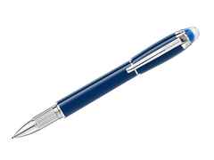 Montblanc StarWalker Blue Planet Precious Resin Fineliner blaues Edelharz platiniert – Schreibgeräte Fineliner in blau und aus Edelharz, Metall und platiniert.