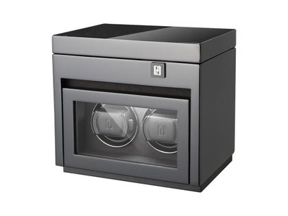 Paul Design Gentlemen  2+3 Uhrenbeweger Black Highgloss – Uhrenbeweger Uhrenbeweger für 2 Uhren aus Holz.