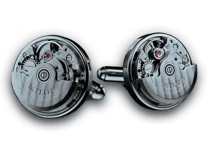 Milus Manschettenknöpfe Uhrwerk – Herrenschmuck Manschettenknöpfe aus Edelstahl.