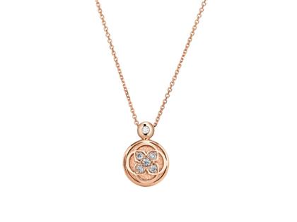 Capolavoro Rose Collier Roségold 45cm mit Brillanten 0,070ct – Halsschmuck Collier aus 750 Rotgold.