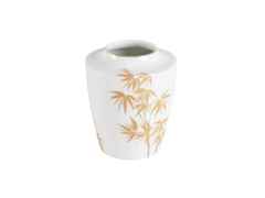 Meissen Cosmopolitan "Golden Bamboo" Vase Porzellan mit Golddekor 13,5cm – Porzellanwaren Tafelporzellan in weiß und aus Porzellan.