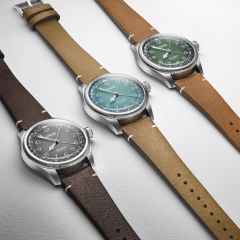 Oris Big Crown X Cervo Volante Automatik Edelstahl 38mm grünes Zifferblatt braunes Lederband – Herrenuhren Uhr mit Datum aus Edelstahl. Das Gehäuse ist rund und silber. Das Lederarmband ist braun. Das Zifferblatt ist arabisch und grün. – Ansicht 4