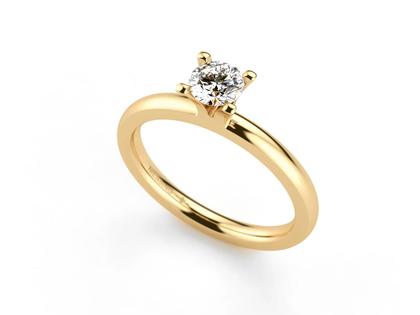 Niessing Amatis Ring mit Krappenfassung 2,0mm Gelbgold 0,30ct G vsi – Ringe Ring mit Besatz aus 750 Gelbgold.