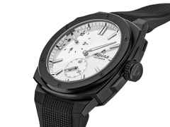Alpina Alpiner Extreme Regulator Automatik Edelstahl Schwarz-PVD 41mm weißes Zifferblatt schwarzes Kautschukband – Herrenuhren Uhr ohne Datum aus Edelstahl und PVD beschichtet. Das Gehäuse ist rund und schwarz. Das Kautschuk / Kunststoff / Silikon Armband ist schwarz. Das Zifferblatt ist ein Index in weiß. – Ansicht 2