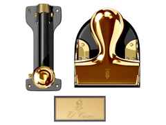 El Casco Geschenkset Locher und Tischhefter schwarz und vergoldet – Büroaccessoires Büroset in schwarz und vergoldet. – Ansicht 2