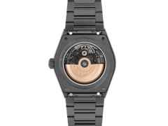 Frederique Constant Highlife Skeleton Automatik Edelstahl 41mm skelettiertes Zifferblatt Metallband und Kautschukband – Herrenuhren Uhr ohne Datum aus Edelstahl, Kautschuk und PVD beschichtet. Das Gehäuse ist rund und schwarz. Das Edelstahlarmband ist schwarz. Das Zifferblatt ist ein Index in grau. – Ansicht 2