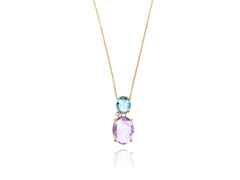 Nanis Ipanema Collier Gelbgold Amethyst Topas – Halsschmuck Collier aus 750 Gelbgold.