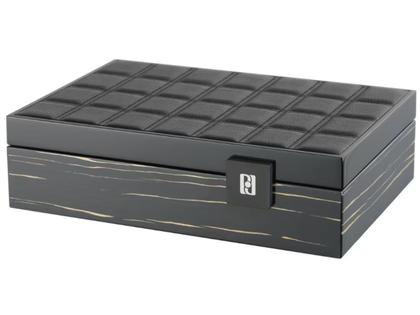 Paul Design Collector 10 Uhrenkassette Black Shadow – Uhrenetui Uhrenetui für mehrere Uhren aus Holz.