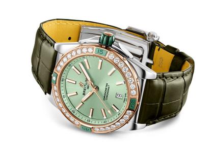 Breitling Super Chronomat Automatic 38 grün Alligatorlederband kaufen