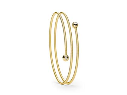 Niessing Colette C Embrace Armreif 2-fach Classic Yellow mit Besatz – Armschmuck Armreif aus 750 Gelbgold.