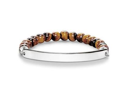 Thomas Sabo Love Bridge Armband LBA0014 Tigerauge – Armschmuck Armband aus 925 Silber.