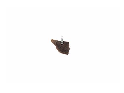 Juwelier Roller | Atelier Baumscheibe Anhänger Silber 22x23mm mit versteinertem Holz – Anhänger Anhänger ohne Besatz aus 925 Silber.