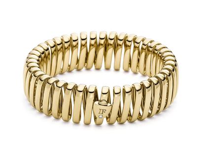 IsabelleFa L'Élastique Armband Gelbgold 17mm – Armschmuck Armband aus 750 Gelbgold.