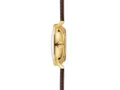 Sternglas Naos Automatik Edelstahl Gelbgold-PVD 38mm grünes Zifferblatt braunes Lederband – Herrenuhren Uhr mit Datum aus Edelstahl, Leder und PVD beschichtet. Das Gehäuse ist rund und gelbgold. Das Lederarmband ist braun. Das Zifferblatt ist arabisch Index und grün. – Ansicht 4