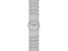 Tissot PRX Quarz Edelstahl 35mm grünes Zifferblatt Metallband – Damenuhren Uhr mit Datum aus Edelstahl. Das Gehäuse ist rund und silber. Das Edelstahlarmband ist silber. Das Zifferblatt ist ein Index in grün. – Ansicht 2