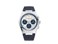 Frederique Constant Highlife Chronograph Automatic Edelstahl 41mm weiß-blaues Zifferblatt blaues Lederband Limited Edition – Herrenuhren Chronograph aus Edelstahl und Leder. Das Gehäuse ist rund und silber. Das Lederarmband ist blau. Das Zifferblatt ist ein Index in weiß.