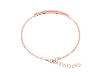 Pesavento Pixel Armband 21cm Silber rosévergoldet – Armschmuck Armband aus 750 Rotgold, 925 Silber und und .