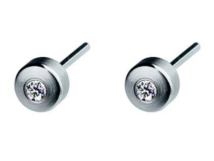 Ernstes Design Set 10 E273 Ohrstecker mit Brillant – Ohrschmuck Ohrstecker aus Edelstahl.