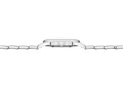 Nomos Glashütte Club Sport neomatik 39 Ember Automatik Edelstahl beiges Zifferblatt Metallband Stahlboden – Herrenuhren Uhr ohne Datum aus Edelstahl. Das Gehäuse ist rund und silber. Das Edelstahlarmband ist silber. Das Zifferblatt ist arabisch Index und beige. – Ansicht 5