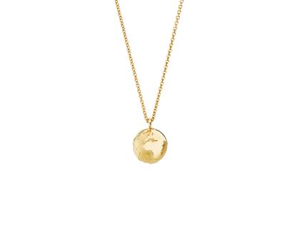 Schmuckwerk Meine Welt: Individuelle Weltkugel mit Ihren Lieblingszielen in Gelbgold 10mm – Anhänger Anhänger ohne Besatz aus 750 Gelbgold.
