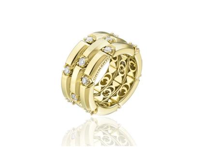 Chimento X-Tend Chocolat Ring Gelbgold mit Brillanten 1,08ct flexibel – Ringe Ring mit Besatz in gelbgold und aus 750 Gelbgold.