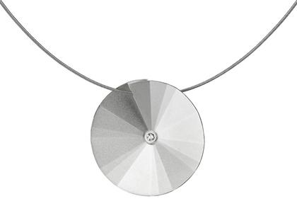 Niessing Focus Anhänger rund groß Platin – Anhänger Anhänger mit Besatz aus 950 Platin.