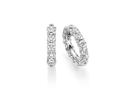 Leo Wittwer Candlelight The Ultimate Creolen Weißgold mit Brillanten 5,54ct – Ohrschmuck Creolen aus 750 Weißgold.