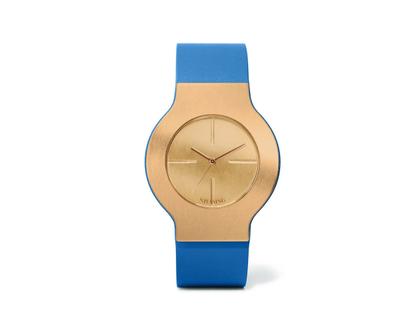 Niessing Radius 9 Kontura Größe L 42,3 mm Automatik  Rotgold Lederband mittelblau – Herrenuhren Uhr ohne Datum aus 750 Rotgold. Das Gehäuse ist sonstige Form und roségold. Das Lederarmband ist blau. Das Zifferblatt ist ein Index in roségold.