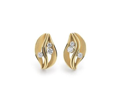 Cammilli Firenze Dune Precious Ohrstecker Yellow Sunrise Gold mit Brillanten 0,620ct – Ohrschmuck Ohrhänger aus 750 Gelbgold.