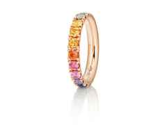 Capolavoro Rainbow Ring Roségold Saphir bunt – Ringe Ring mit Besatz aus 750 Rotgold.