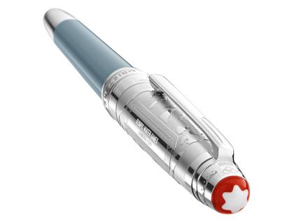 Montblanc Meisterstück X Olympic Heritage Chamonix 1924 Doué Classique Füllfederhalter M Edelharz platinumbeschichtet – Schreibgeräte Füllfederhalter in grau und aus 750 Gelbgold, Edelharz, Metall, platiniert und rhodiniert. – Ansicht 2